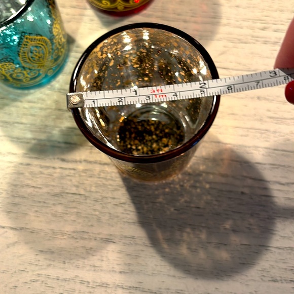 🕯️GLASS VOTIVE TRIO-Set of 3 glass votive candle holders - Picture 3 of 4